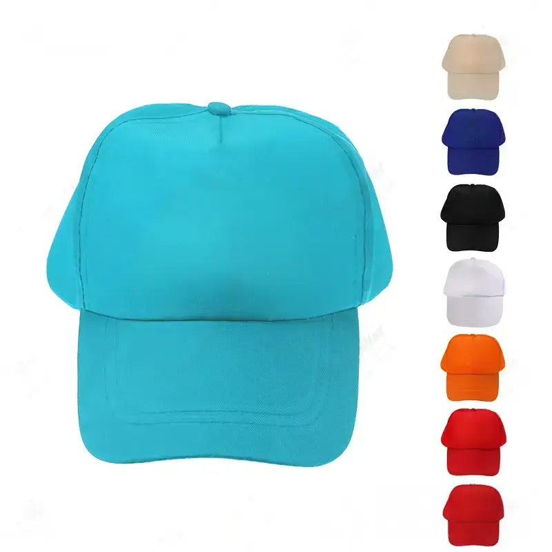 【少量客製】聚酯纖維5片棒球帽-可印logo圖案