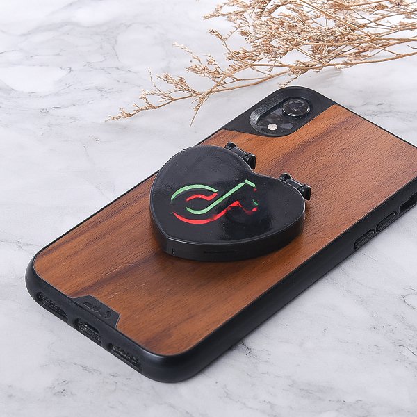 愛心款雙面鏡子手機架