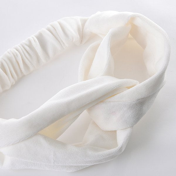 時尚絲絨髮帶-打結造型洗臉帶