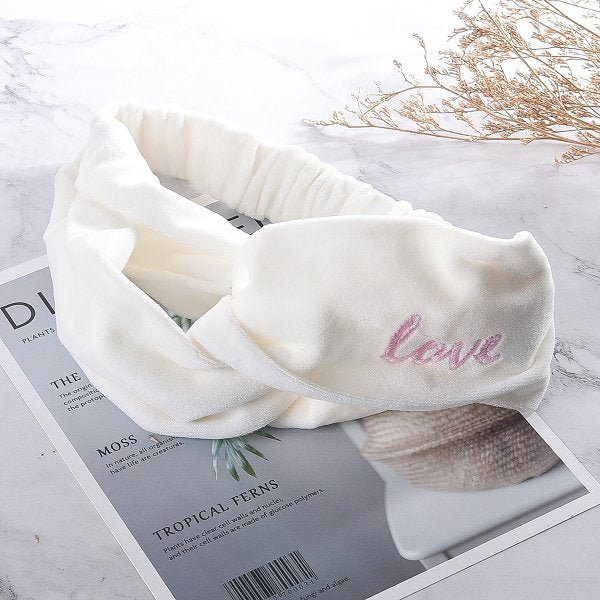 時尚絲絨髮帶-打結造型洗臉帶