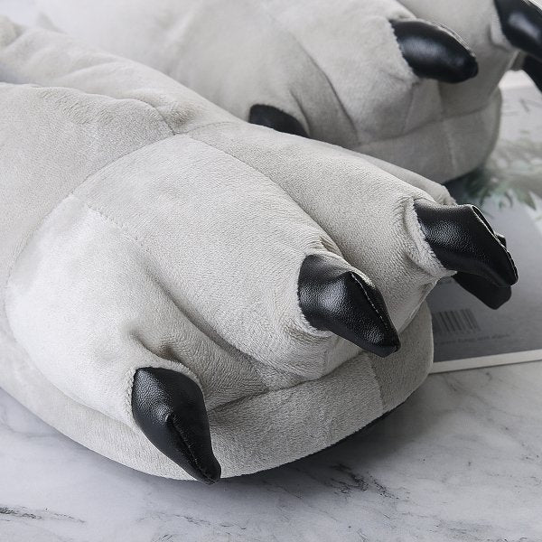 爪子造型保暖拖鞋