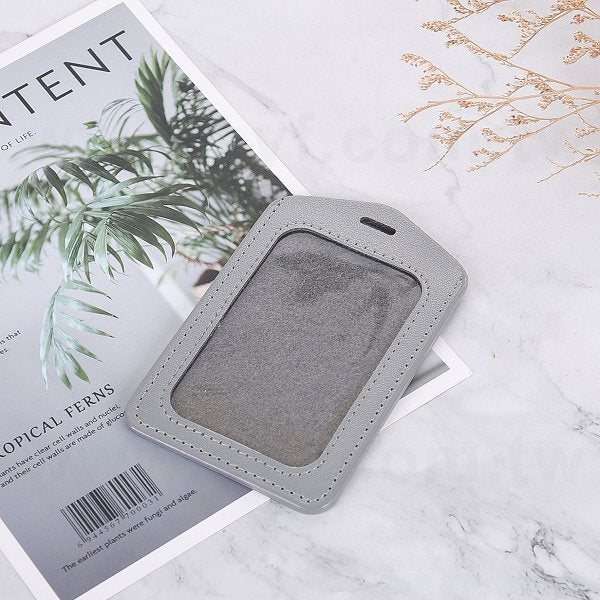 仿皮雙層識別證皮套