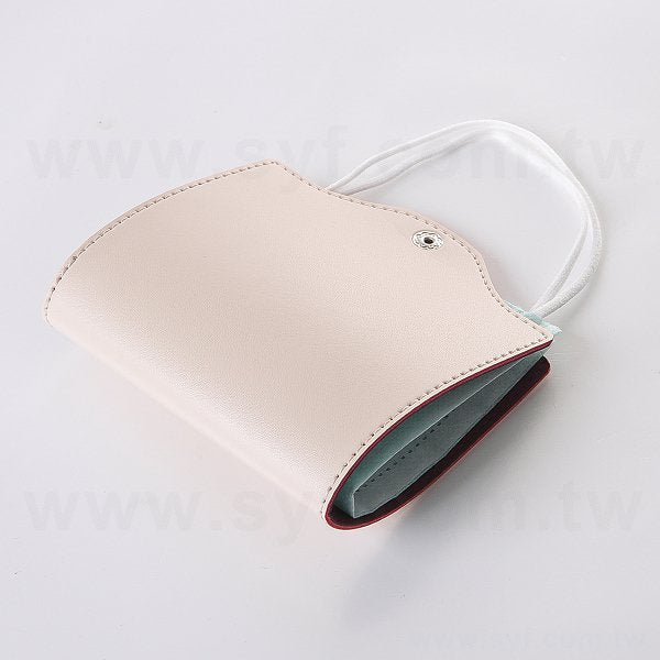 雙層PU皮革口罩收納夾