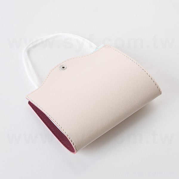 雙層PU皮革口罩收納夾