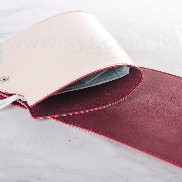 雙層PU皮革口罩收納夾