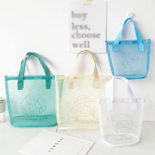 網紗手提戶外沙灘包