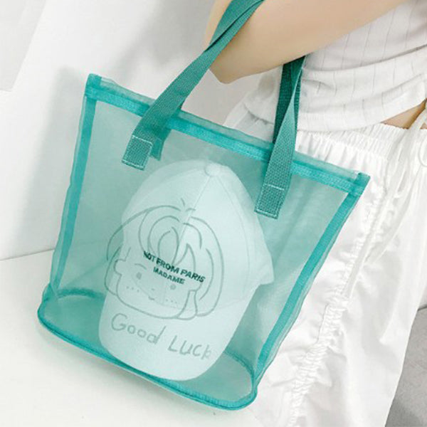 網紗手提戶外沙灘包