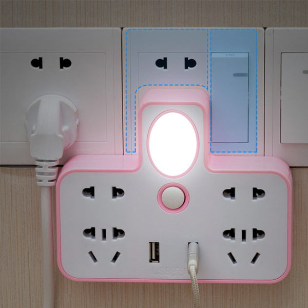 創意居家夜燈擴充插座