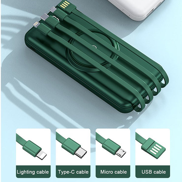 10000mAh內置4線無線行動電源