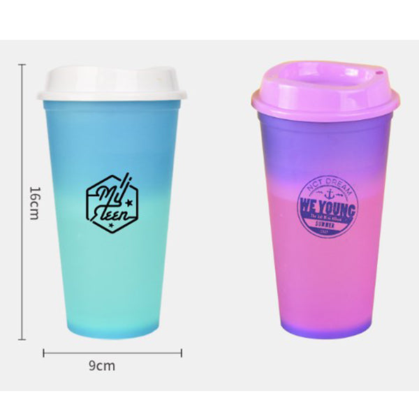450ml熱變色塑膠咖啡杯