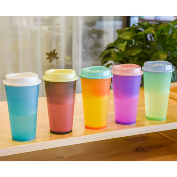 450ml熱變色塑膠咖啡杯