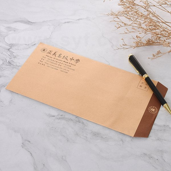 12K中式單色信封-客製化信封-多款材質可選-橫式信封印刷-學校專區-正義高級中學