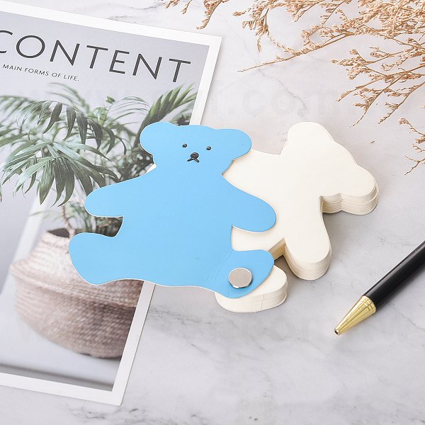 熊造形便條紙-W8.7*H9cm硬紙卡封面-局部上亮膜-65張內頁便條紙