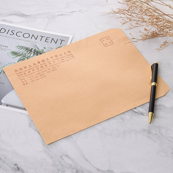 8K中式單色信封-客製化信封-多款材質可選-橫式信封印刷-學校專區-光華國中