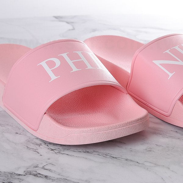 中性款PVC純色寬版運動拖鞋