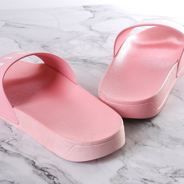 中性款PVC純色寬版運動拖鞋