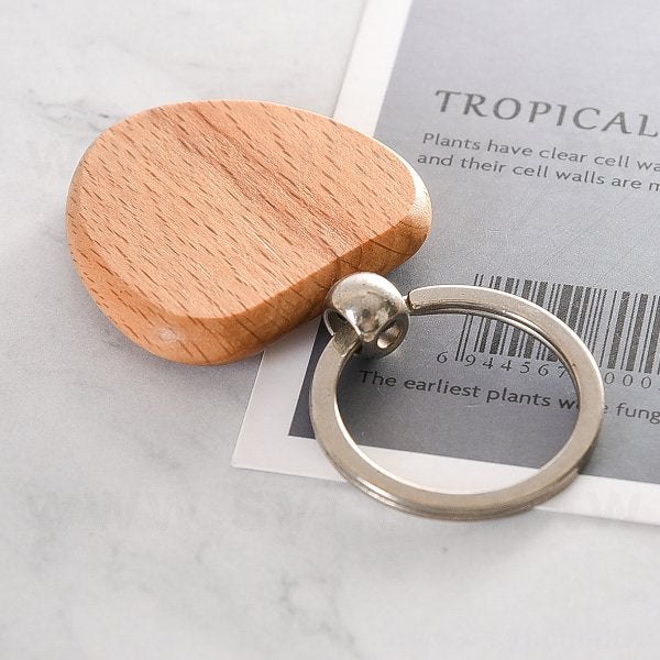 愛心造型木製鑰匙圈