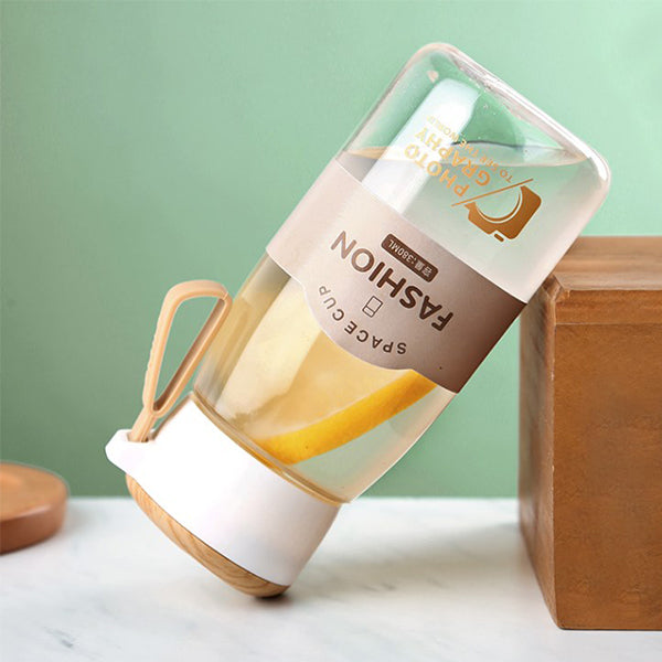 380ml仿木紋塑膠水瓶