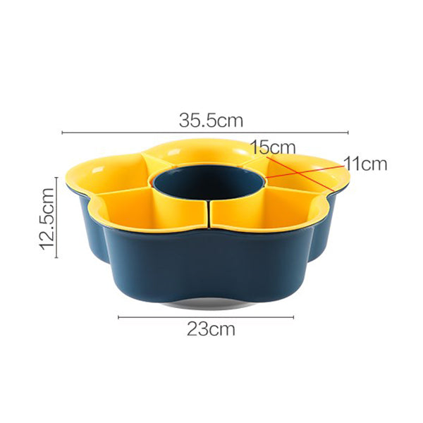 可旋轉雙層蔬果拼盤瀝水籃
