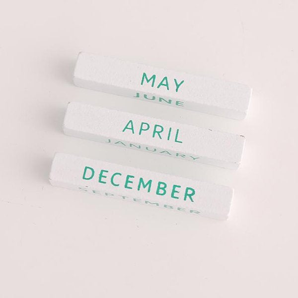 木製加油鴨創意萬年曆