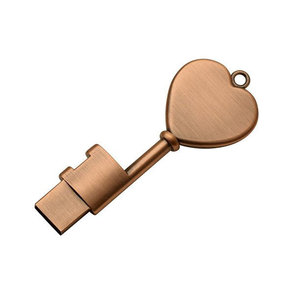 心型鑰匙造型金屬隨身碟