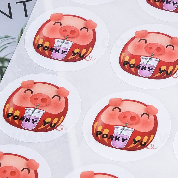 圓形_極黏銅版貼紙