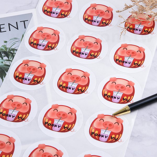 圓形_極黏銅版貼紙