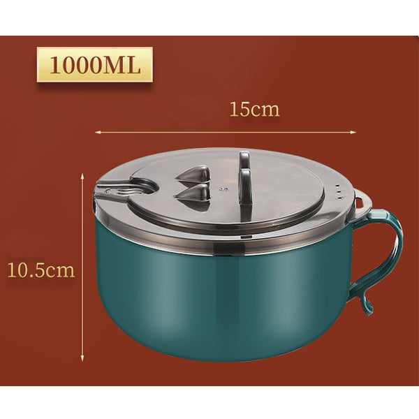 304不鏽鋼可濾水泡麵碗