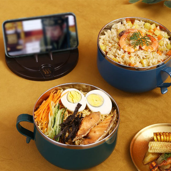 304不鏽鋼可濾水泡麵碗