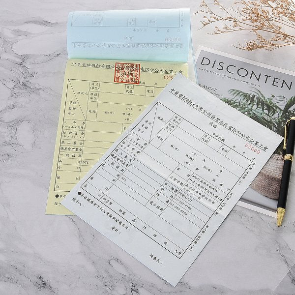 A5三聯單(含糊頭)複寫聯單印刷-每本50份-單色印刷(同36HA-0004)