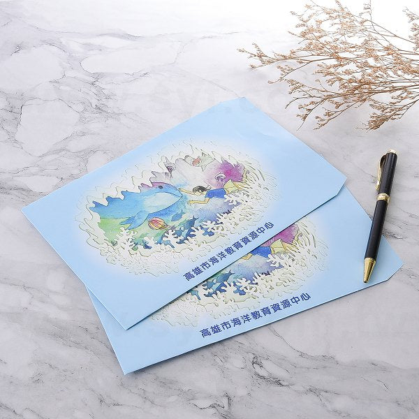 10K中式彩色信封