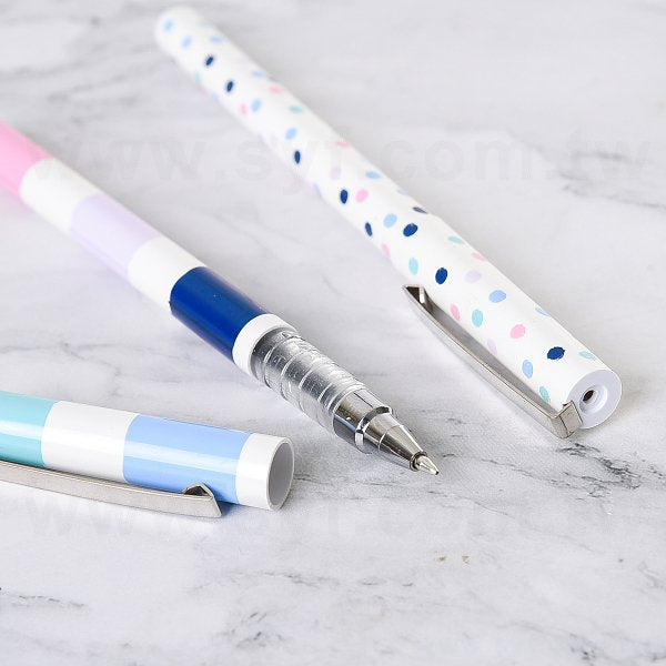 彩印塑料筆桿中性筆