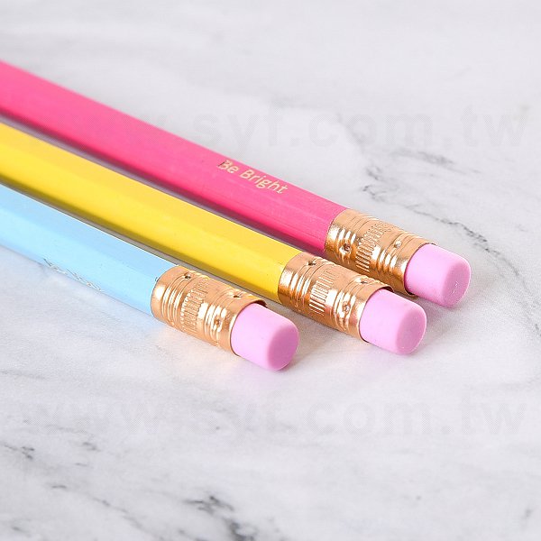 鉛筆-盒裝3入六角橡皮擦頭印刷筆桿禮品