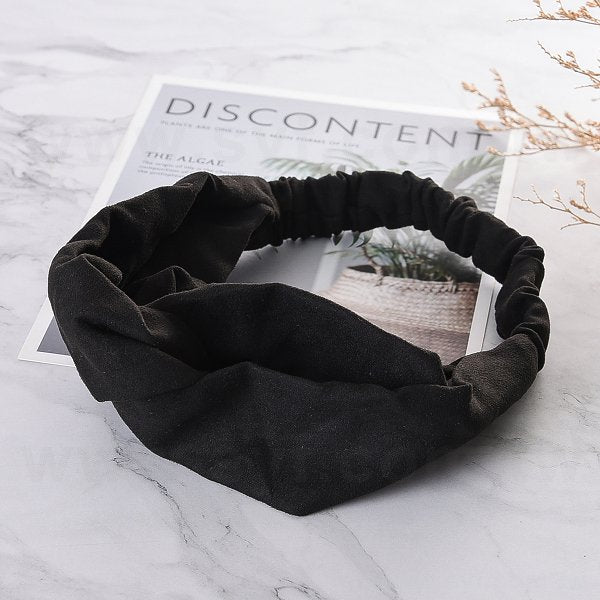 復古麂皮絨髮帶-交叉款