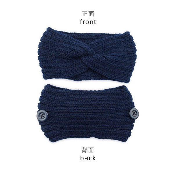 口罩減壓防勒鈕釦針織髮帶
