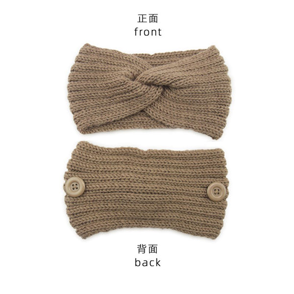 口罩減壓防勒鈕釦針織髮帶