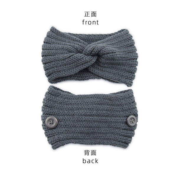 口罩減壓防勒鈕釦針織髮帶