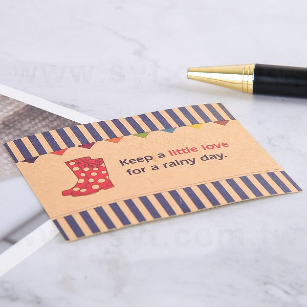 名片型赤牛皮貼紙