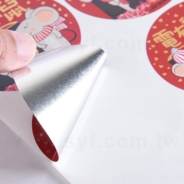 圓形亮面金屬貼紙