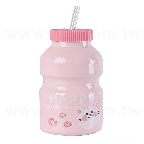 造型陶瓷吸管杯