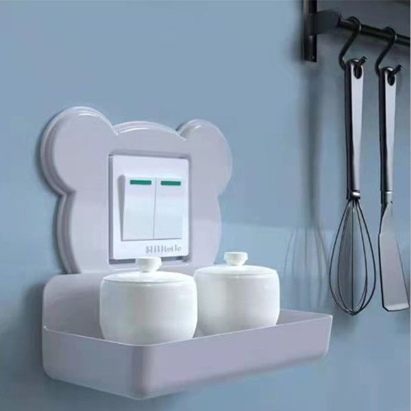 多功能開關插座掛壁收納置物架