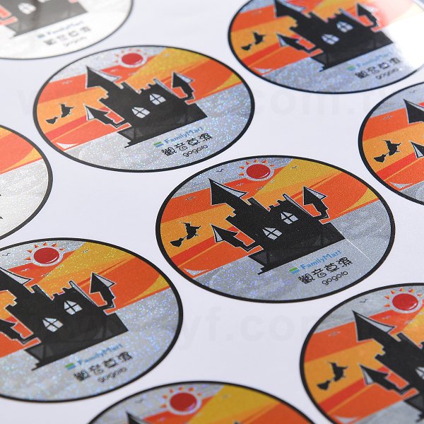 圓形雷射貼紙