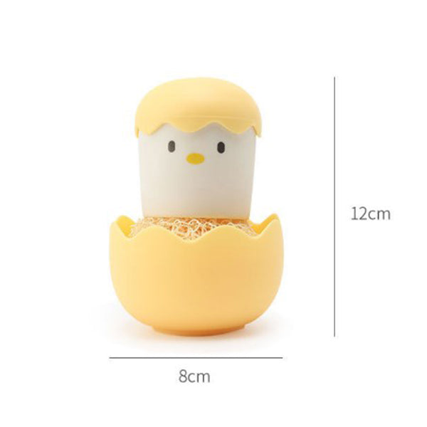 蛋殼雞造型菜瓜布清潔刷