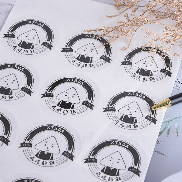 圓形透明貼紙+亮膜60mm-貼紙彩色印刷(同33CA-0032)