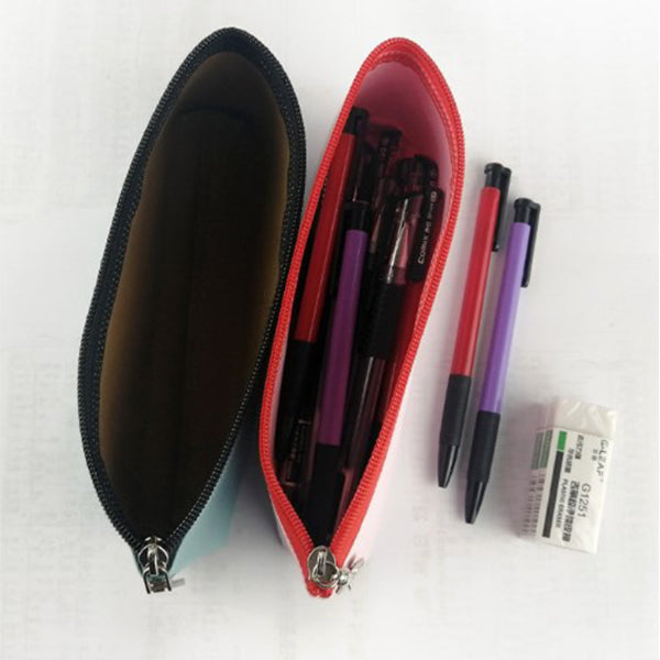 簡約純色可水洗牛皮紙筆袋