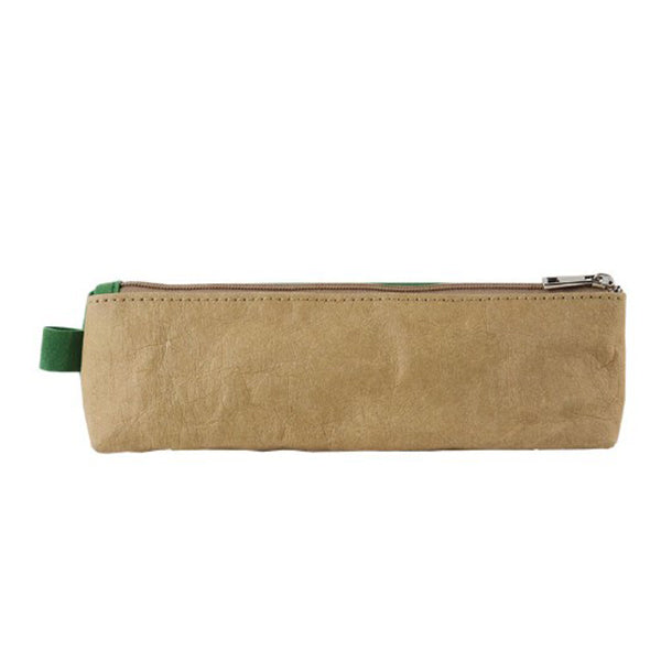 撞色水洗牛皮紙筆袋