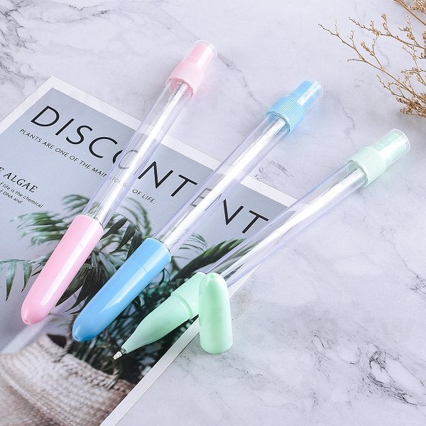 開蓋式塑料單色筆