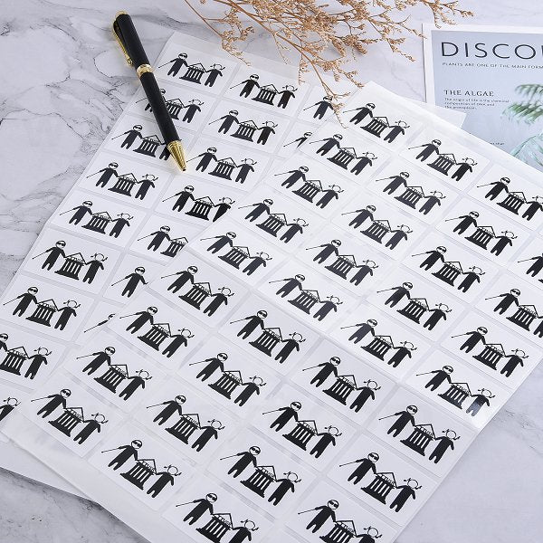 方形PVC合成(珠光)貼紙