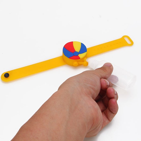 球類造型兒童矽膠消毒液手環