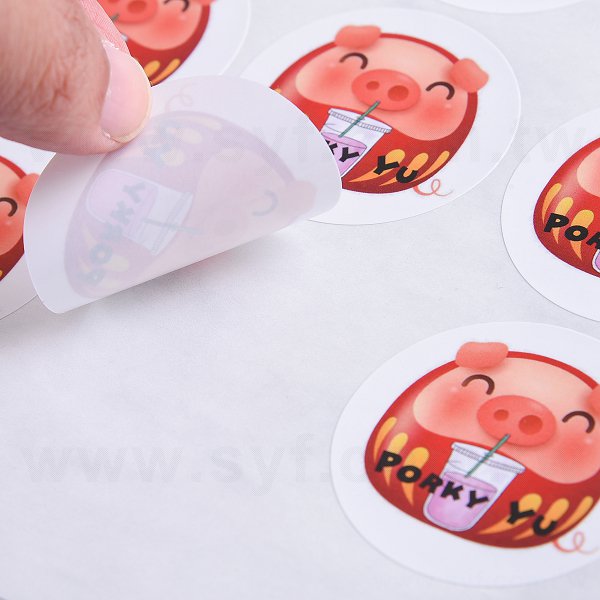 圓形極黏銅版貼紙